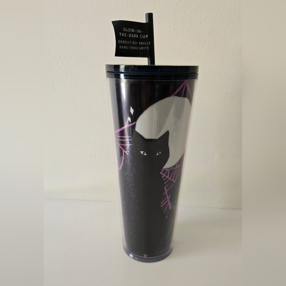Starbucks Halloween Black Cat Glow-in-the-Dark Tumbler 24oz – NWT